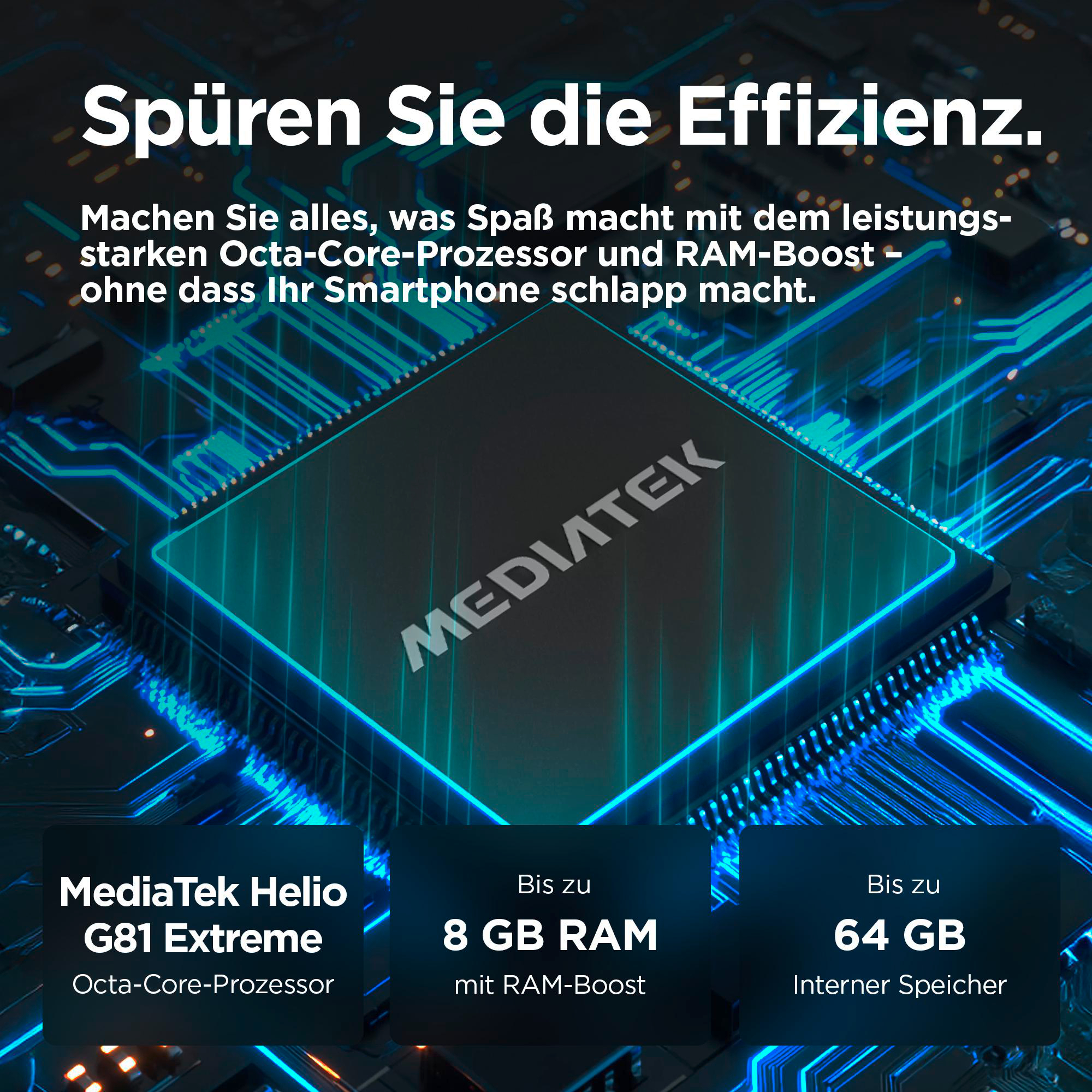 Prozessor-Grafik, die Prozessor und Spezifikationen zeigt.