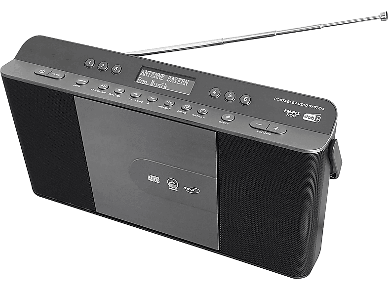 SOUNDMASTER RCD 1870 SW Radio, Schwarz/Silber