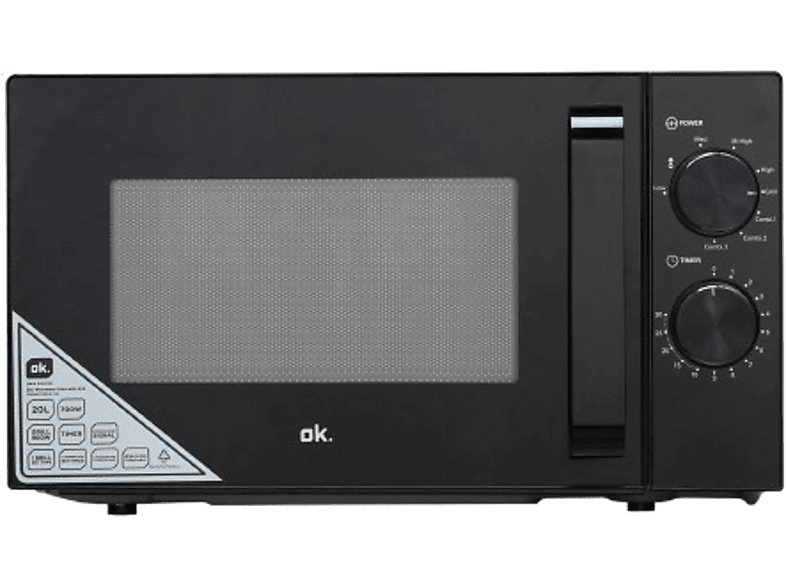 OK. OMWG 2024-1 B, Mikrowelle mit Grill (700 Watt, Grillfunktion)