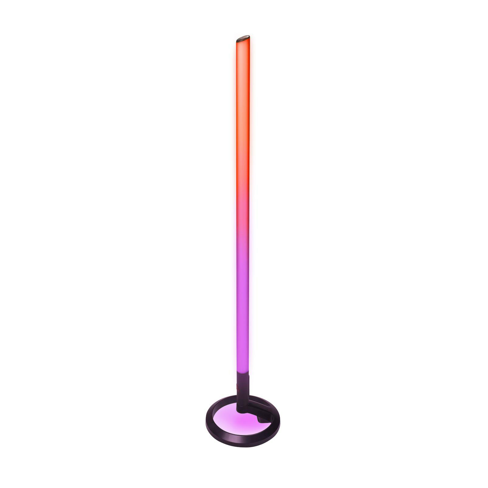 Stehende, farbenfrohe LED-Leuchte.