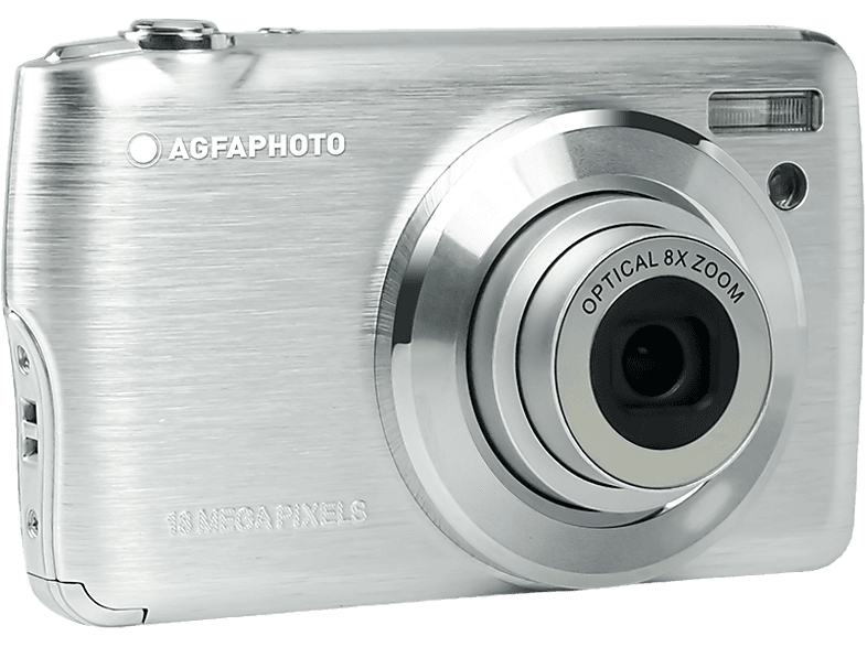 AgfaPhoto Realishot DC8200SL Digitalkamera, 8x optical Zoom, Full HD Video, 18 MP Foto, 2.7 Zoll LCD, Silber