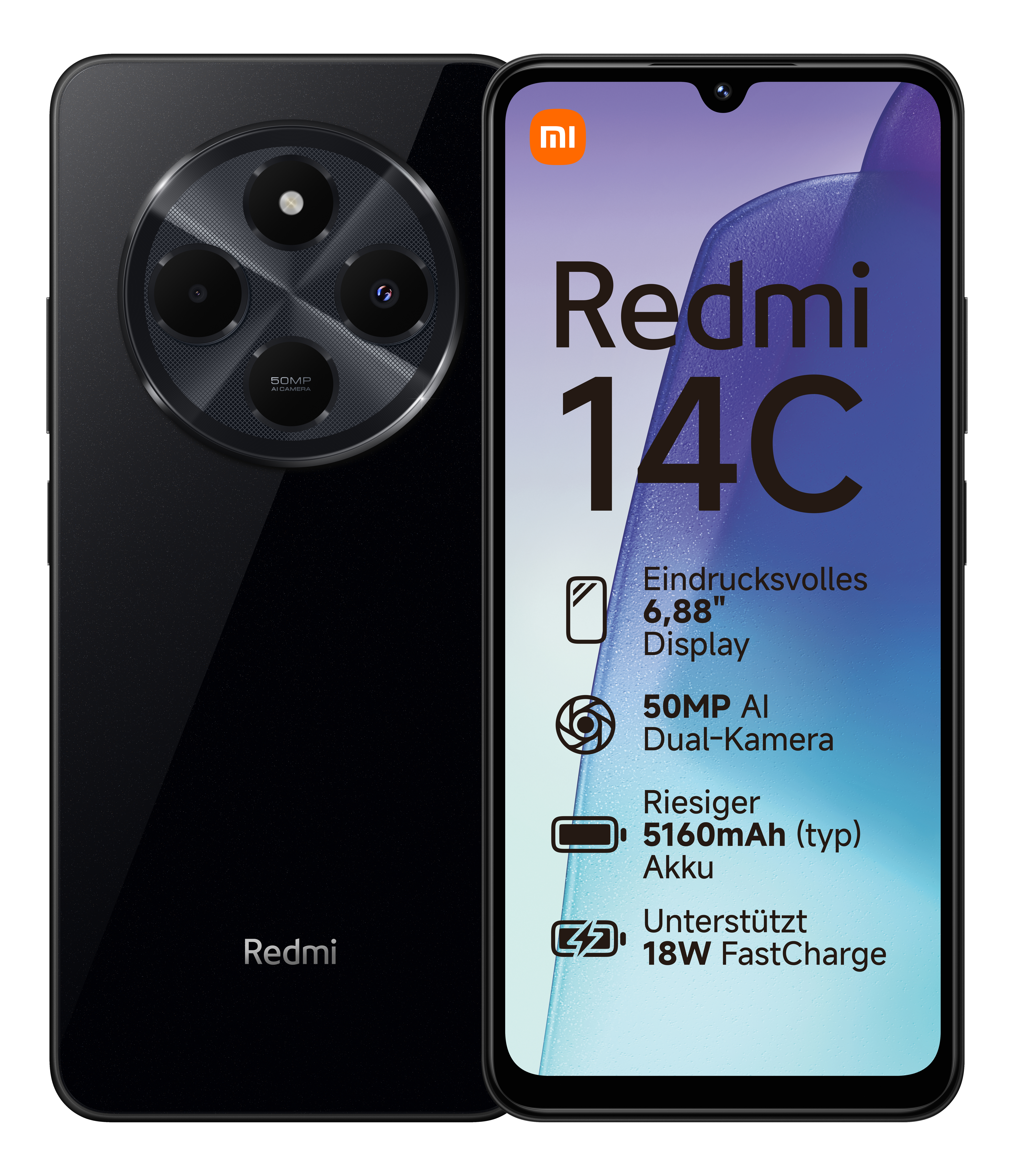 Xiaomi Redmi 14C ミッドナイトブラック 128GB XIAOMI Redmi 14C 128 GB Midnight Black Dual SIM | MediaMarkt