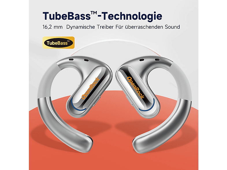 OneOdio OpenRock Pro True Wireless Kopfhörer, Silber — Foto 5 von 5
