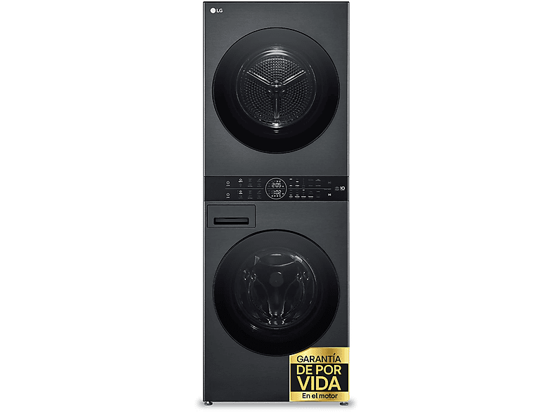 REACONDICIONADO Seminuevo Muy bueno Lavadora secadora - LG WT1210BBF, 12/10 kg, WashTower™, TurboWash™, Inox grafito
