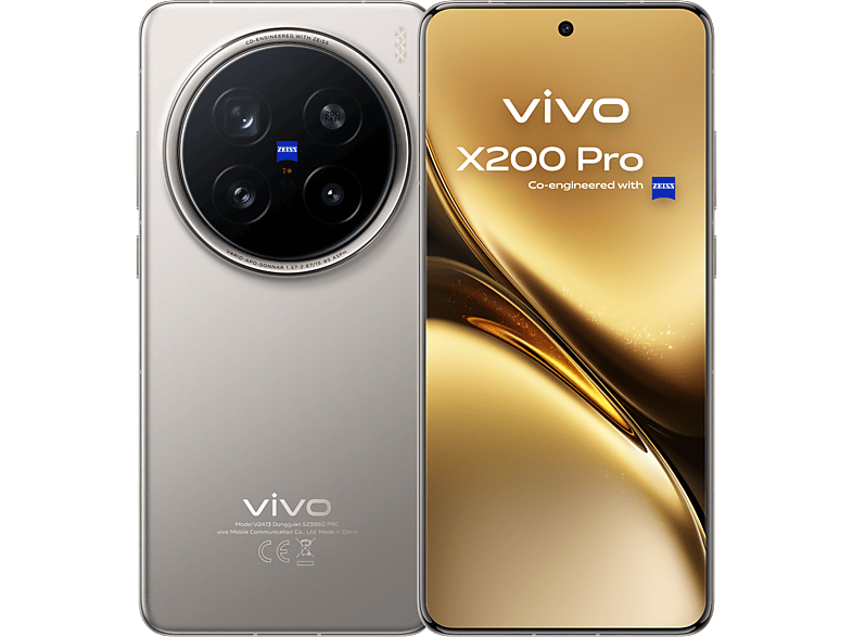 vivo X200 Pro, Titan Titanium, 512 GB, 16 GB RAM, 6.78 AMOLED 8T LTPO, MediaTek Dimensity 9400 (3nm), 6000 mAh