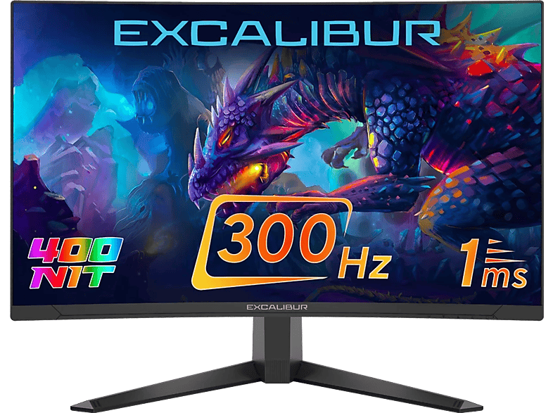 CASPER Excalibur M.E27FVC-E 27' 1 ms 300 Hz Full HD Fast VA Curved Oyuncu Monitörü Siyah