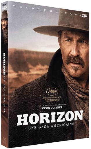 Couverture DVD du film : Kevin Costner avec un chapeau de cow-boy, titre "Horizon".