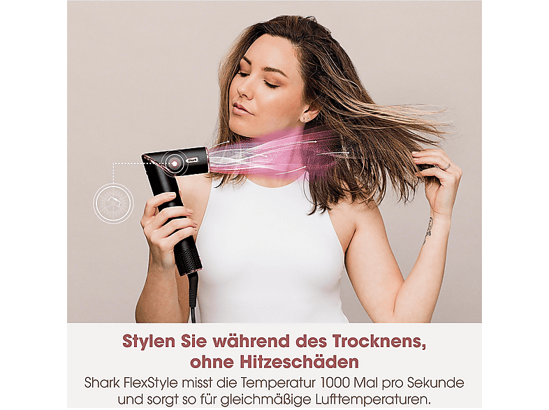 Shark FlexStyle 3-in-1 Haarstyler und -trockner Schwarz, 1650 Watt, 3 Aufsätze — Foto 3 von 5