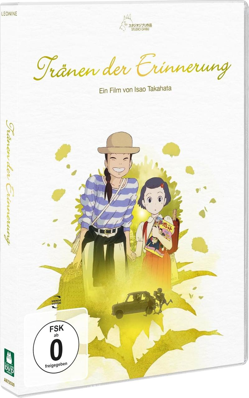 Filmcover: Cartoon von zwei Mädchen und einem Auto auf gelbem Feld, japanischer Titel.