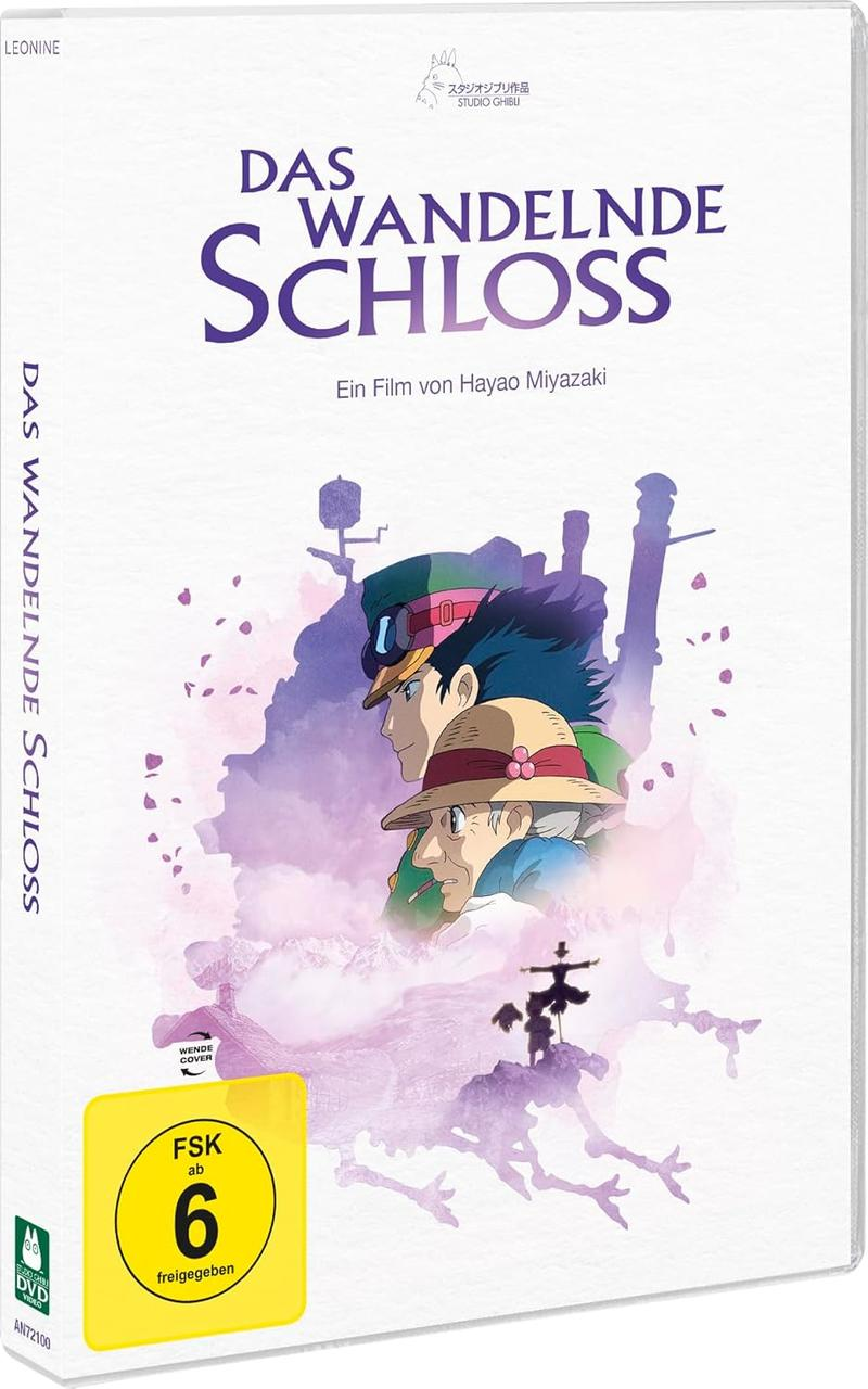 DVD-Box. Illustration aus dem Film 'Das wandelnde Schloss'. Text auf Deutsch.