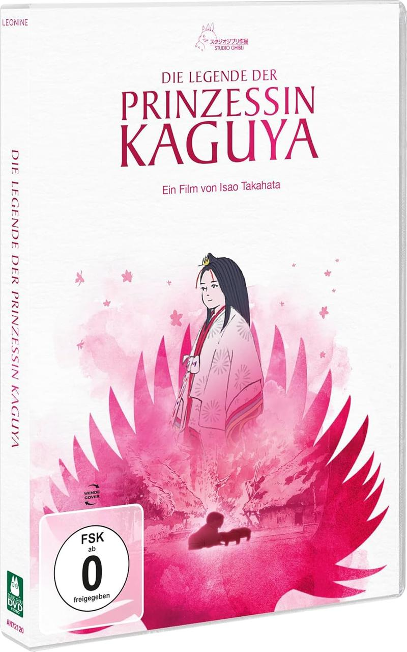 Filmcover: rosa Illustration einer Frau und Blumen, japanischer Titel.