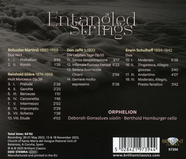 CD-Cover mit Noten und Text über klassische Musikaufnahmen.