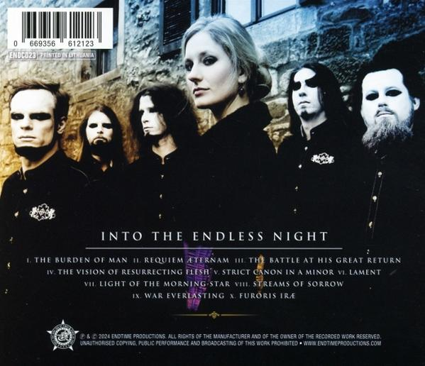 Albumcover: Sechs Personen mit blassen Gesichtern und dunkler Kleidung. Text listet Songtitel auf.