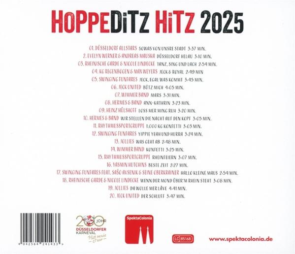 CD-Cover mit Text. Vordergrund: Songtitel. Hintergrund: Roter und weißer Text.
