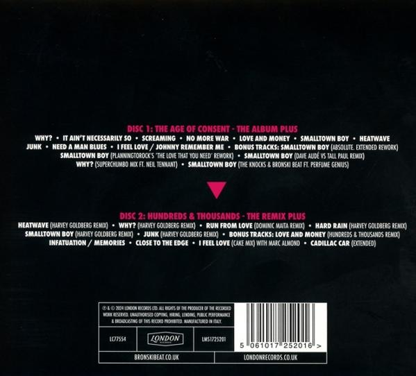 CD-Cover mit Titellisten für 2 CDs. Der Text ist auf Englisch.