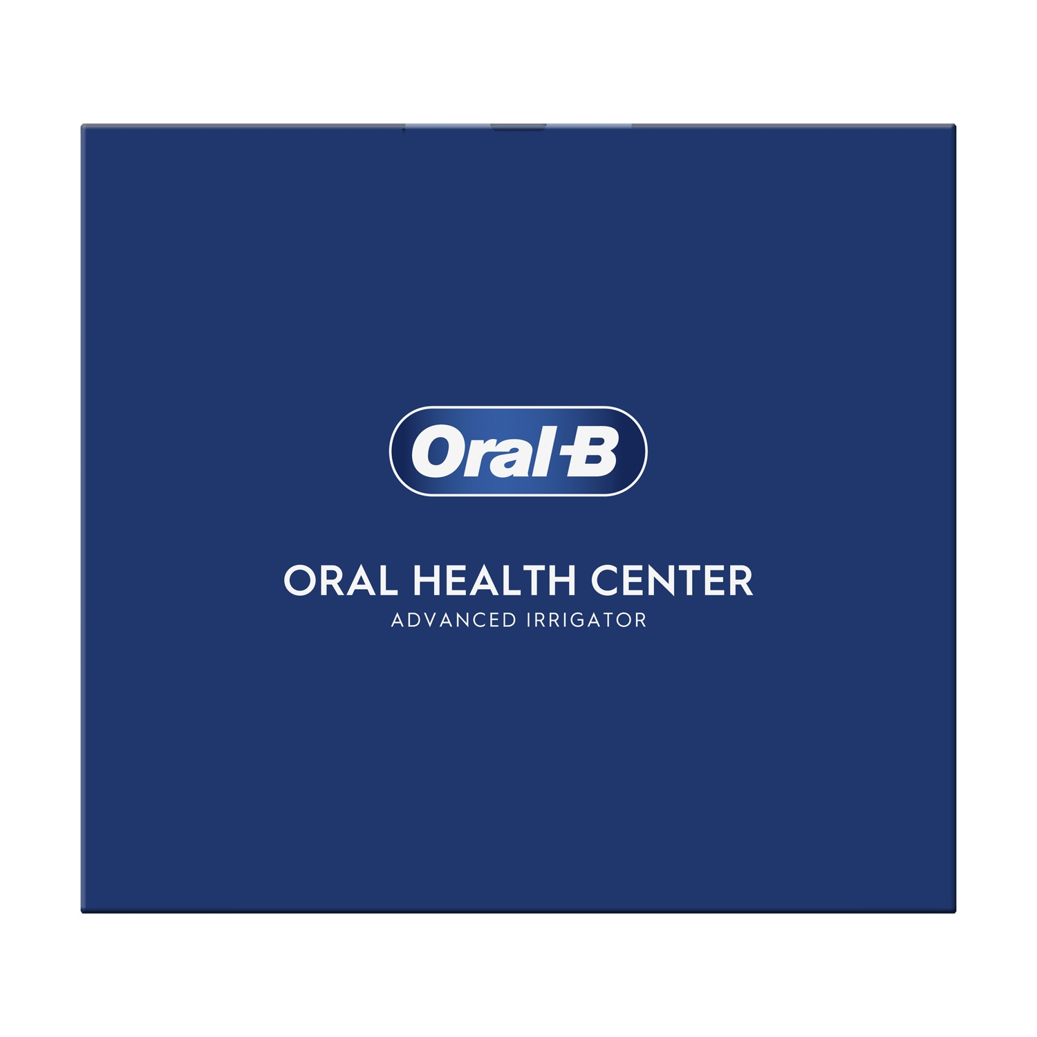 Una scatola a tema blu con il logo Oral-B e le parole "ORAL HEALTH CENTER".