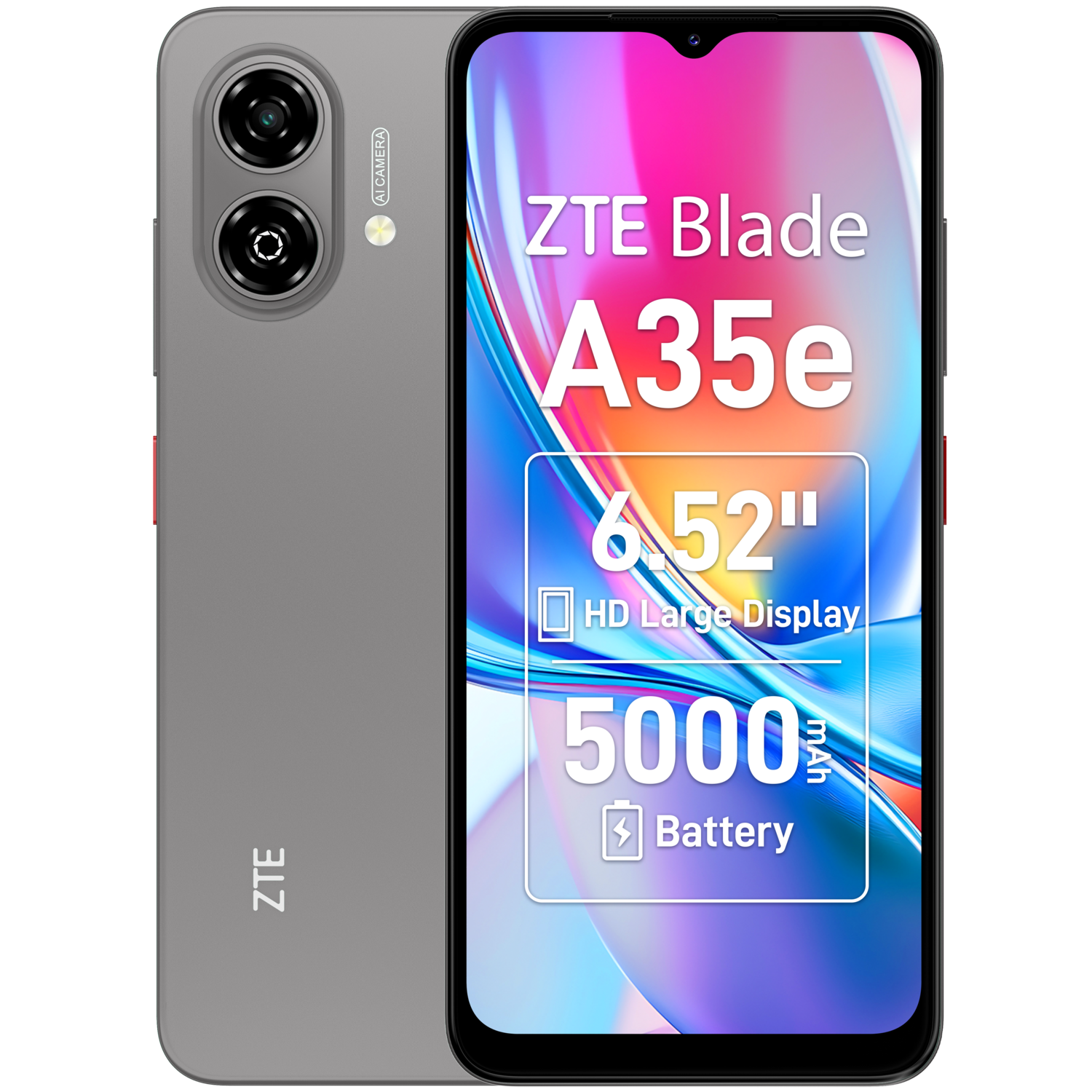ZTE ZTE Blade A35e - 64GB - Zilver Grijs - 64 GB Zilver