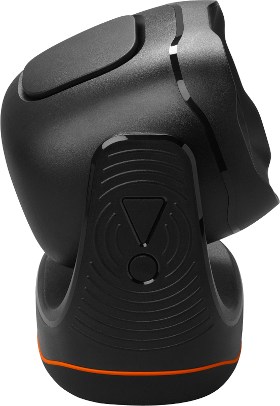 Eine Nahaufnahme eines schwarzen Lautsprechers.