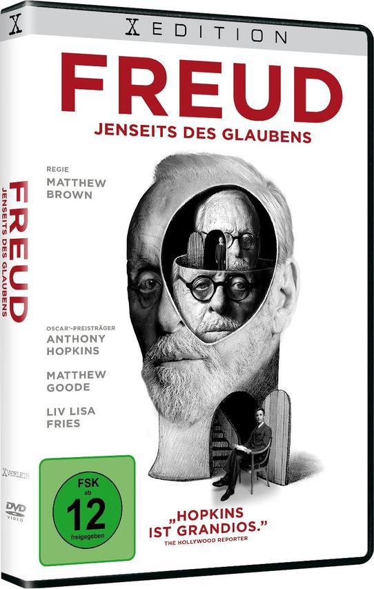 DVD-Hülle des Films Freud, mit einem Porträt eines Mannes und den Namen der Schauspieler.