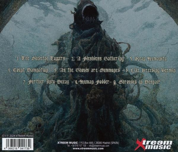 Dunkle, unheimliche Kunst eines monströsen Wesens mit Tentakeln, Album-Tracks.