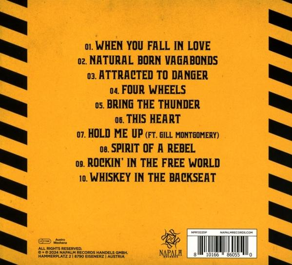 CD-Cover mit Titelliste: When You Fall In Love, Natural Born Vagabonds, etc.