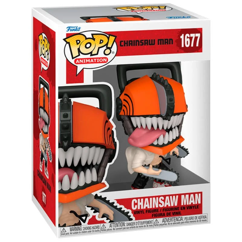Caja de Chainsaw Man Funko Pop con la figura dentro.