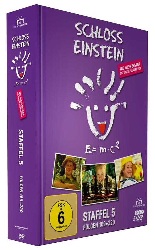 Violette DVD-Box mit Titel einer Kindersendung und sichtbaren Bildern.