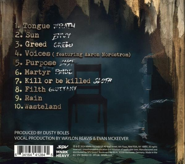 Rückseite einer CD-Hülle mit Trackliste und Produktionsdetails.