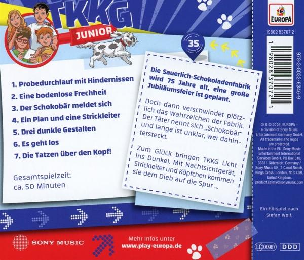 CD-Cover mit Cartoon-Kindern. Titelliste und Texte rechts. Europa-Logo.