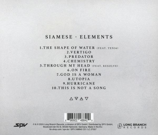 Die Rückseite einer CD mit der Titelliste und dem Branding.