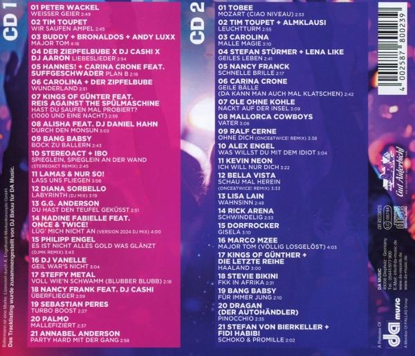 CD-Hülle. Der Hintergrund ist dunkelblau mit Titellisten.