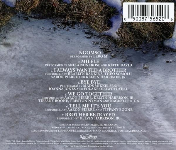 Rückseite einer CD-Hülle mit Titelliste. Gras und Schnee im Hintergrund.
