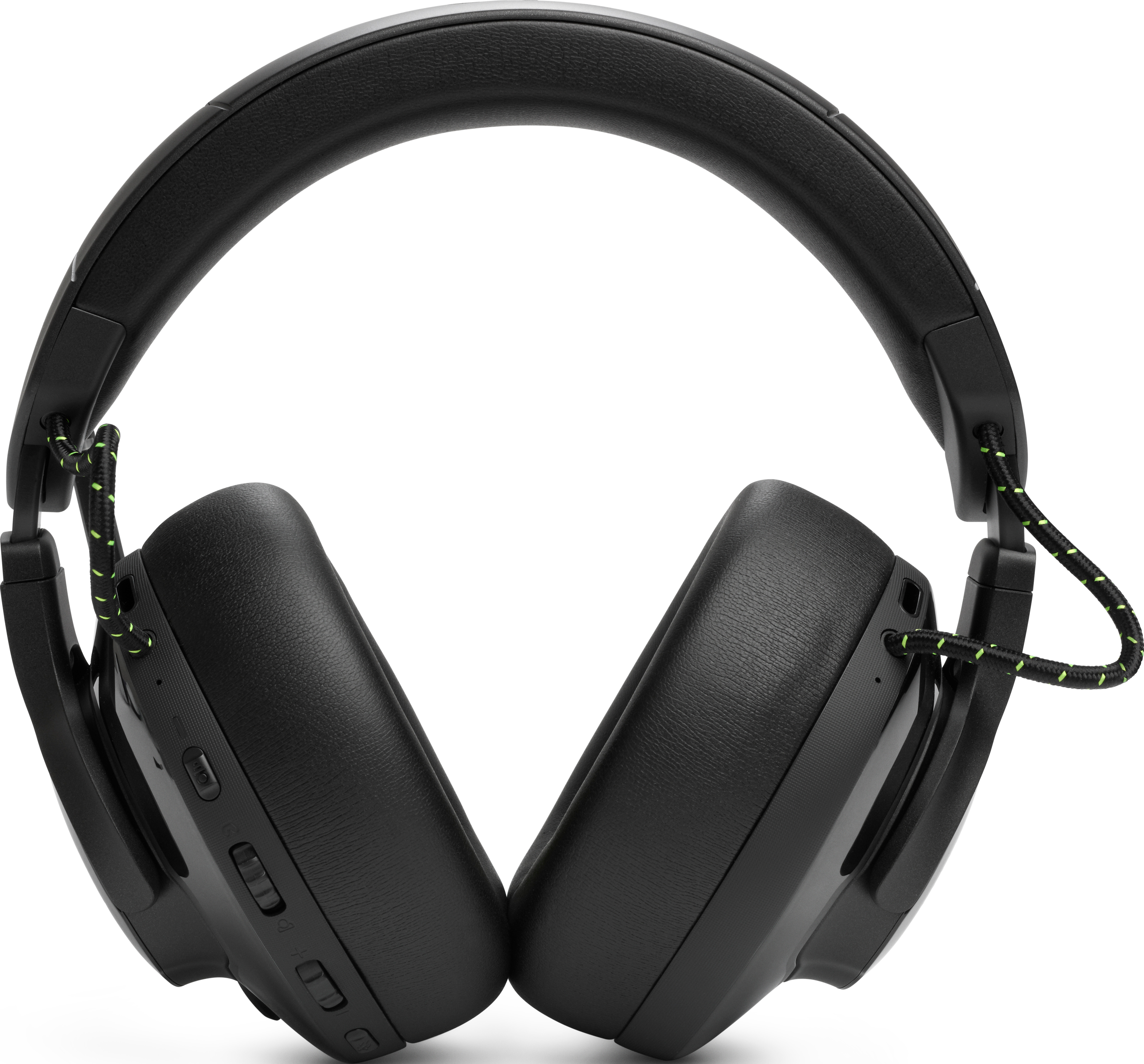 Schwarzes JBL-Gaming-Headset, Draufsicht.