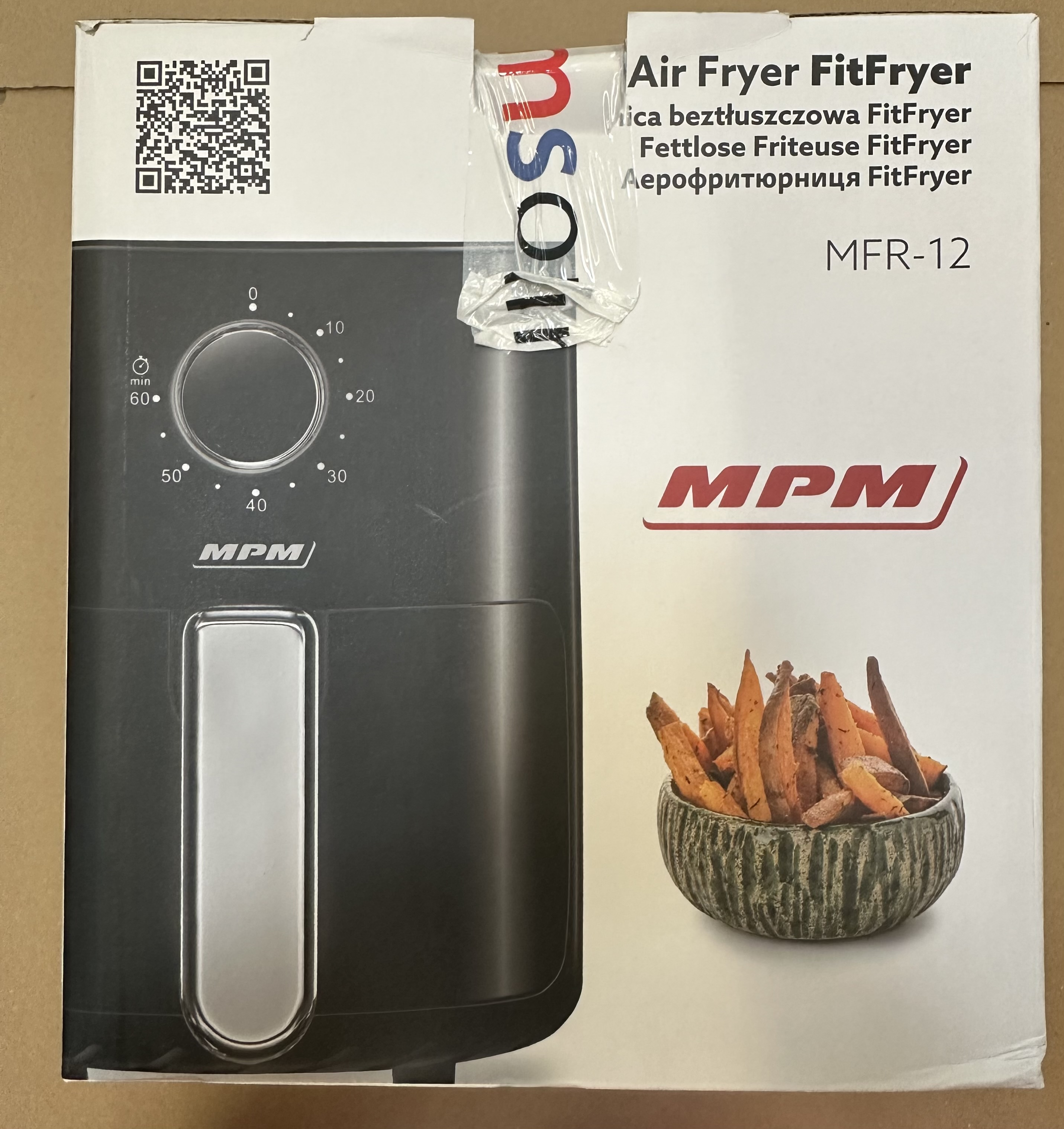 OUTLET - Frytkownica beztłuszczowa MPM MFR-12 Czarny