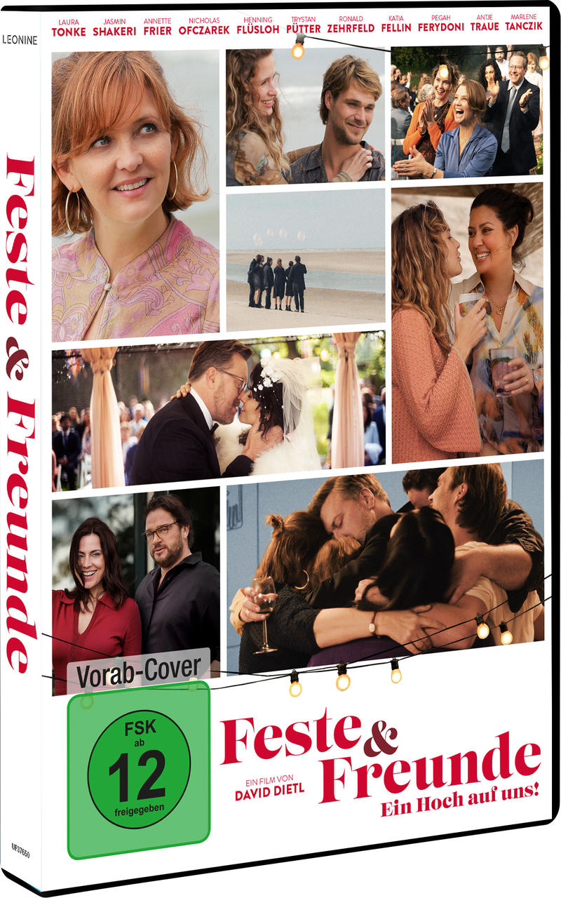 DVD-Cover für 'Feste & Freunde', mit mehreren Bildern von Menschen.