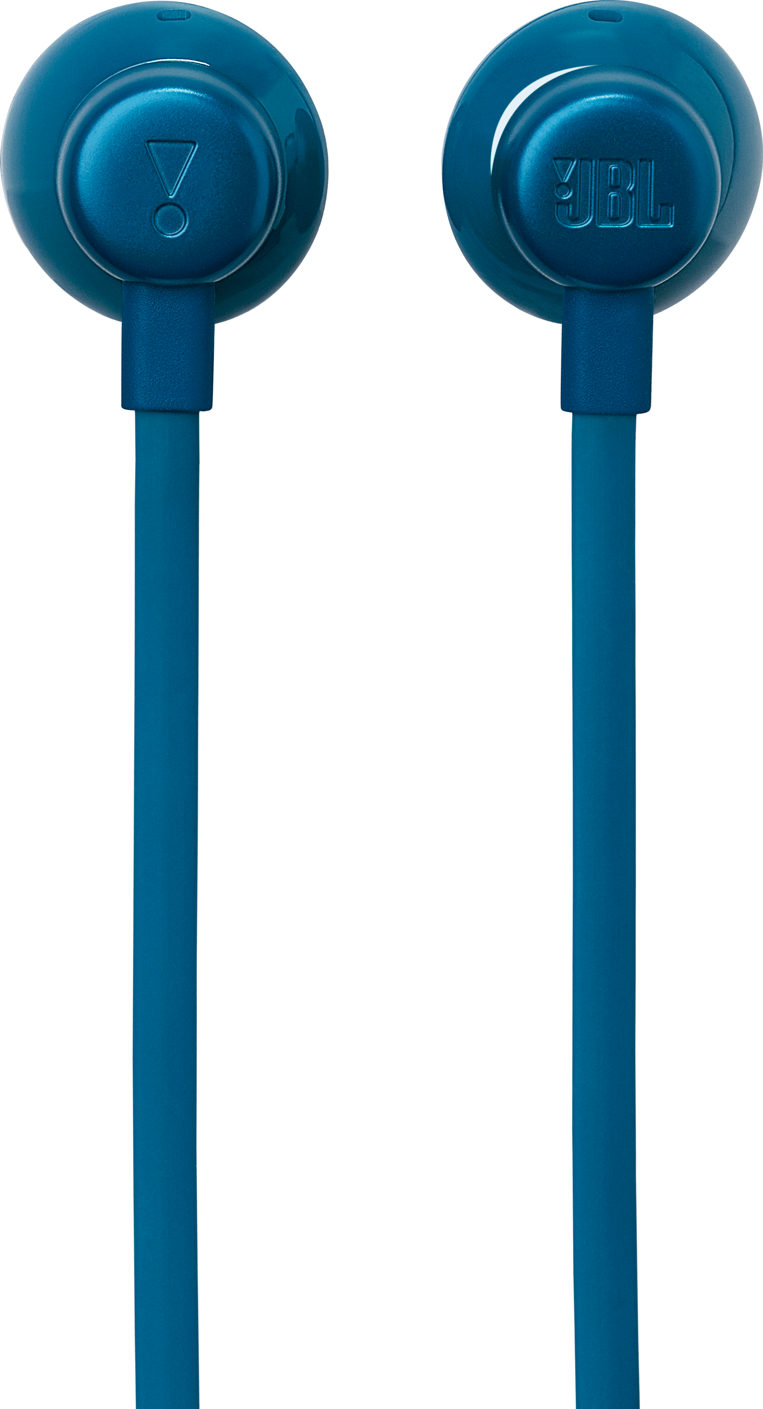 Zwei blaue JBL Ohrhörer mit blauem Kabel und einem USB-C-Anschluss.