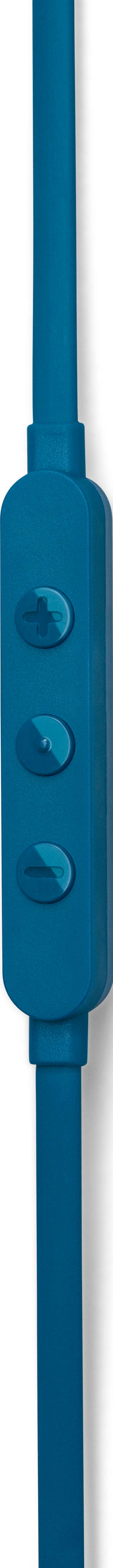 Ein blaues Kabel mit einer blauen Steuerbox.