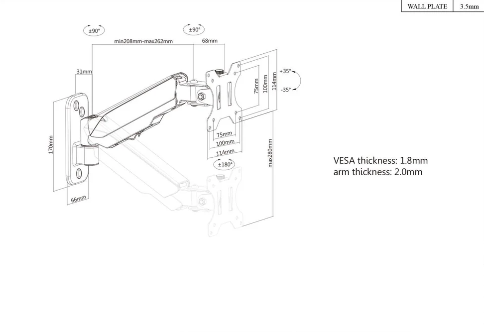 Diagram a fali monitor kar méreteivel.
