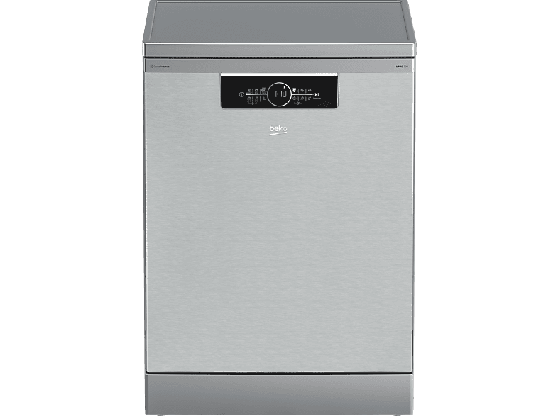 Lavavajillas - Beko BDFN36650XC, 16 Servicios, 11 Programas, Ancho 59.8 cm, Inox