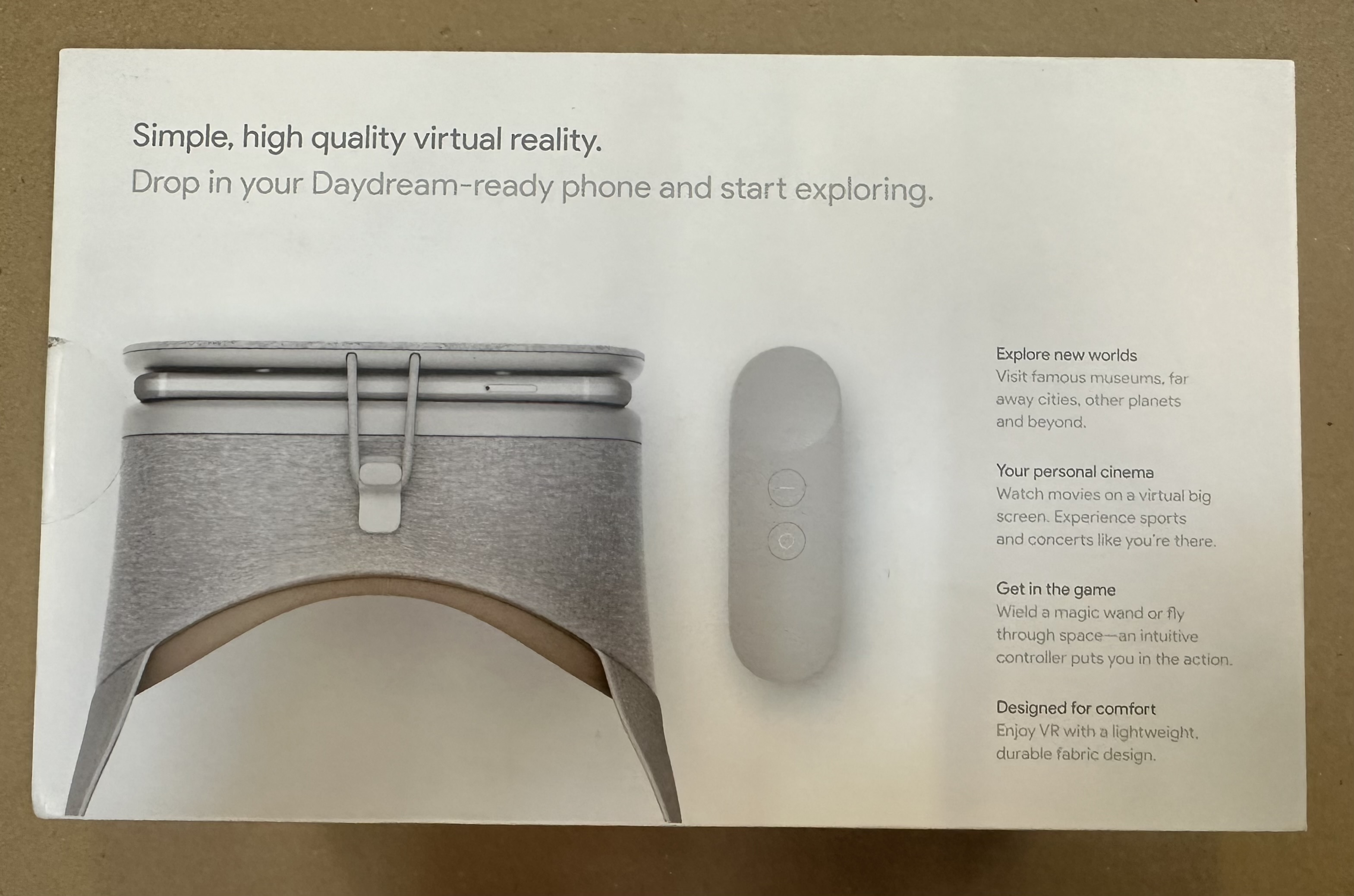 OUTLET - Gogle VR GOOGLE DayDream View Biały (Snow)