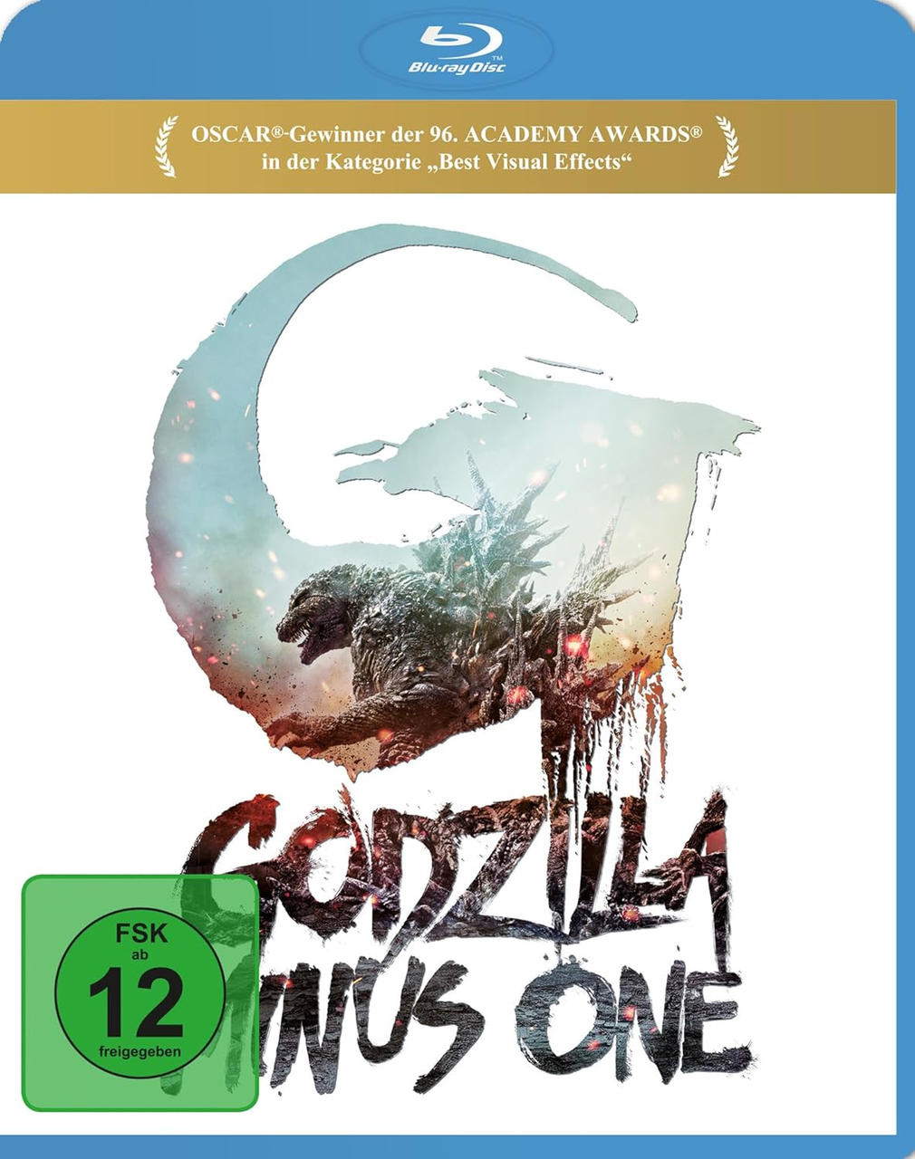 Filmcover: Godzilla Minus One, mit Godzilla-Bild und grünem Bewertungssymbol.