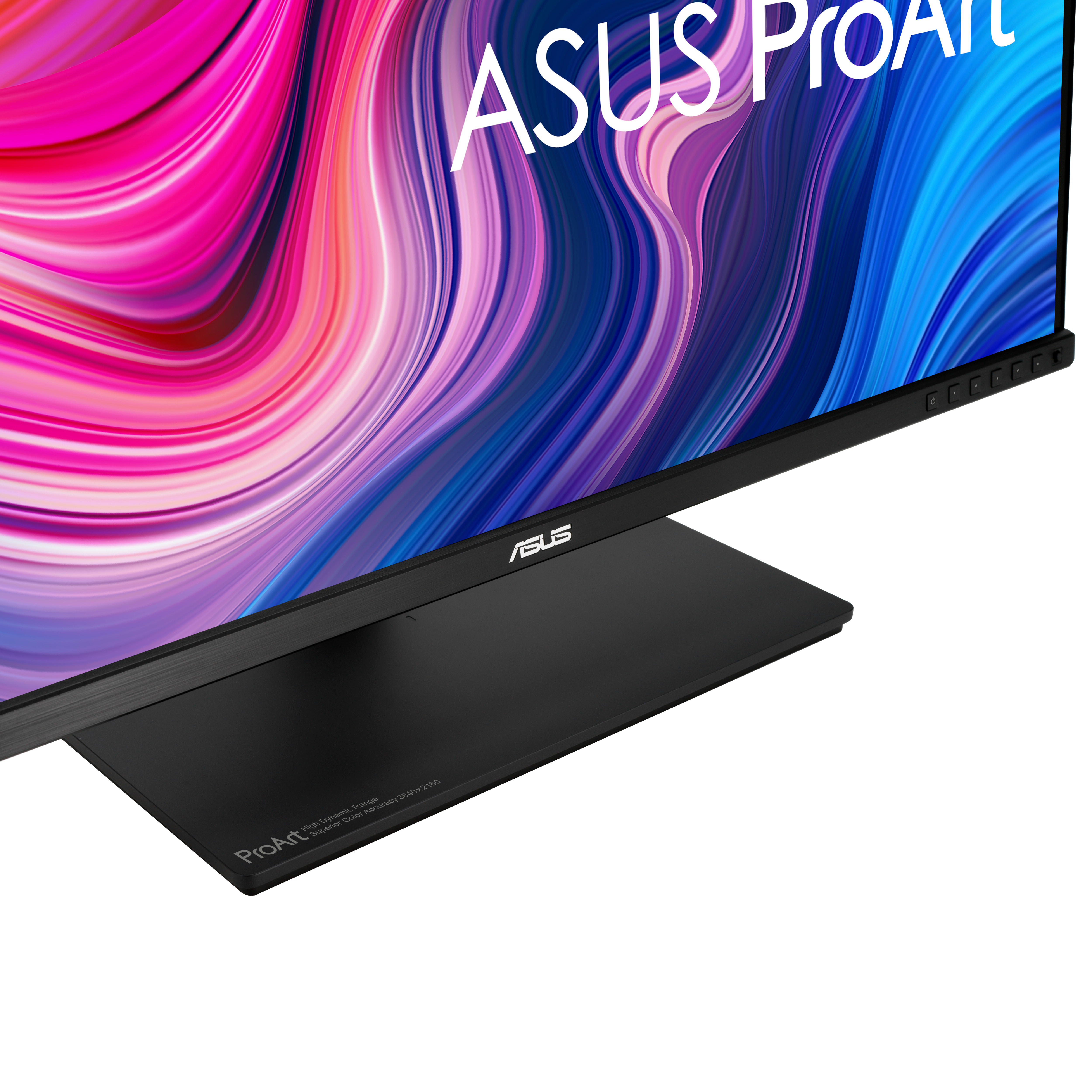 ASUS ProArt Monitorfuß und der untere Teil des Displays.
