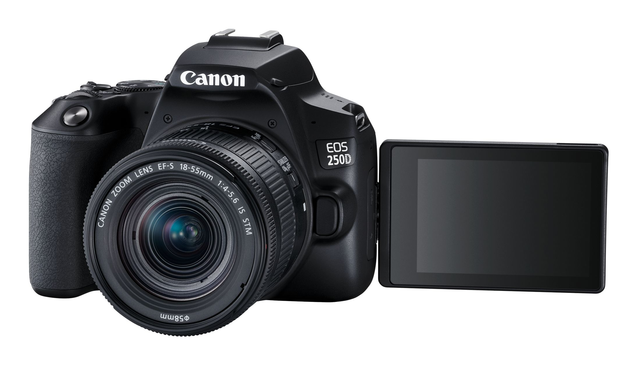 CANON EOS 250D Spiegelreflexkamera mit Objektiv EF-S 18-55mm 4.0-5.6 IS STM, schwarz (3454C002)