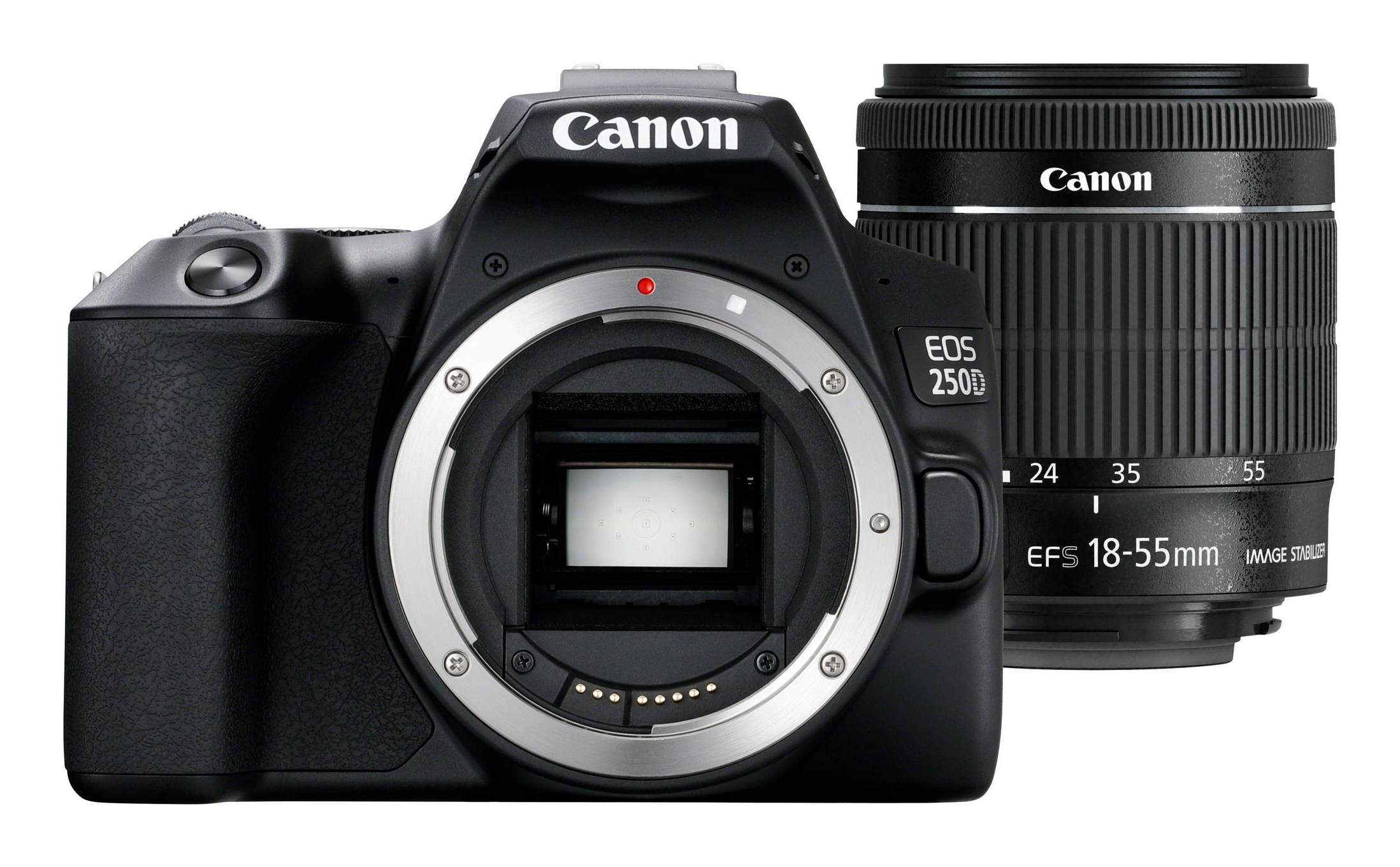 CANON EOS 250D Spiegelreflexkamera mit Objektiv EF-S 18-55mm 4.0-5.6 IS STM, schwarz (3454C002)
