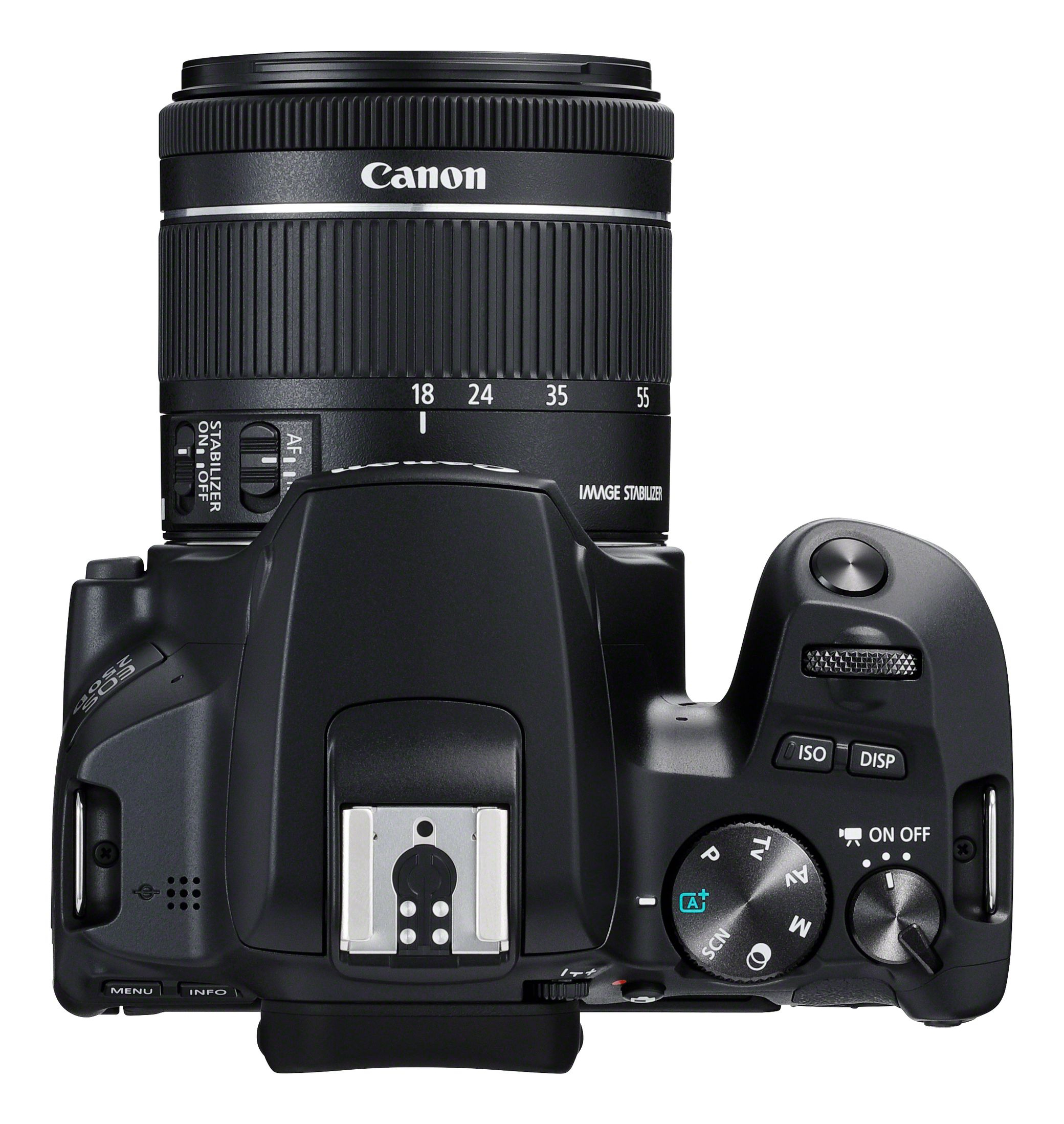 CANON EOS 250D Spiegelreflexkamera mit Objektiv EF-S 18-55mm 4.0-5.6 IS STM, schwarz (3454C002)