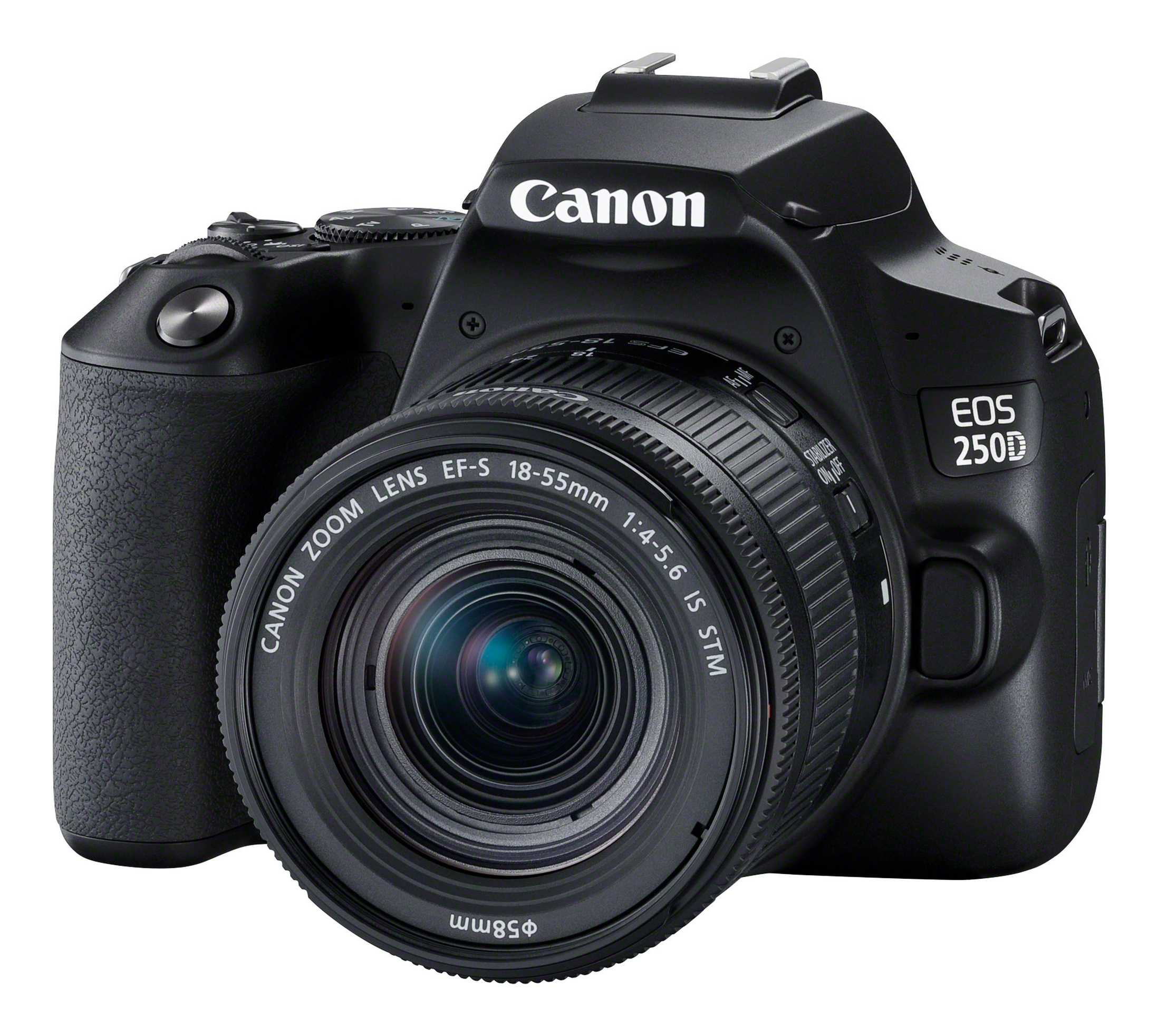 CANON EOS 250D Spiegelreflexkamera mit Objektiv EF-S 18-55mm 4.0-5.6 IS STM, schwarz (3454C002)