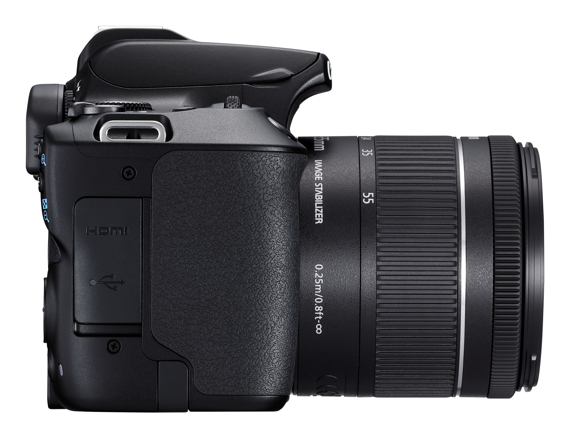 CANON EOS 250D Spiegelreflexkamera mit Objektiv EF-S 18-55mm 4.0-5.6 IS STM, schwarz (3454C002)