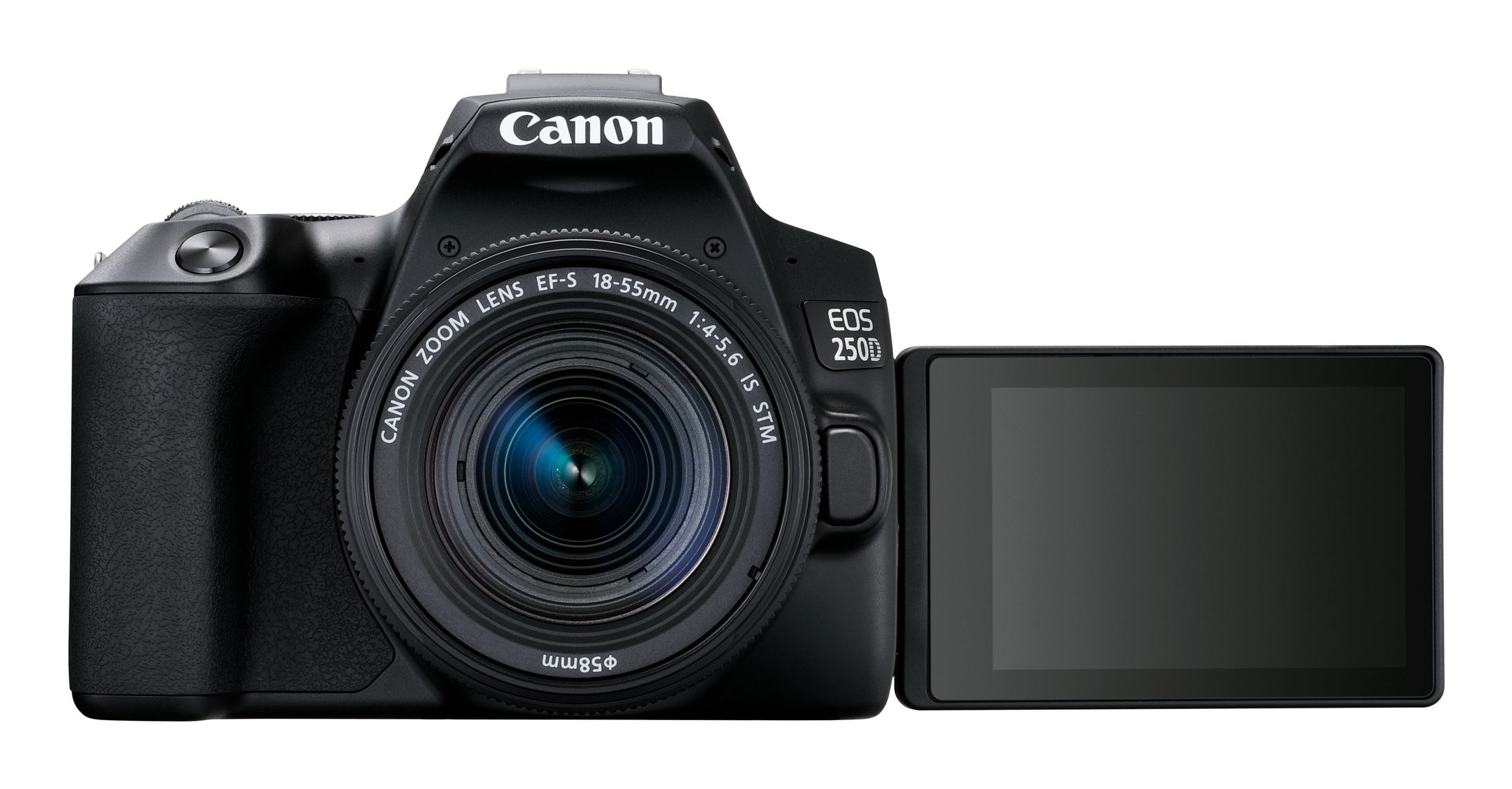 CANON EOS 250D Spiegelreflexkamera mit Objektiv EF-S 18-55mm 4.0-5.6 IS STM, schwarz (3454C002)