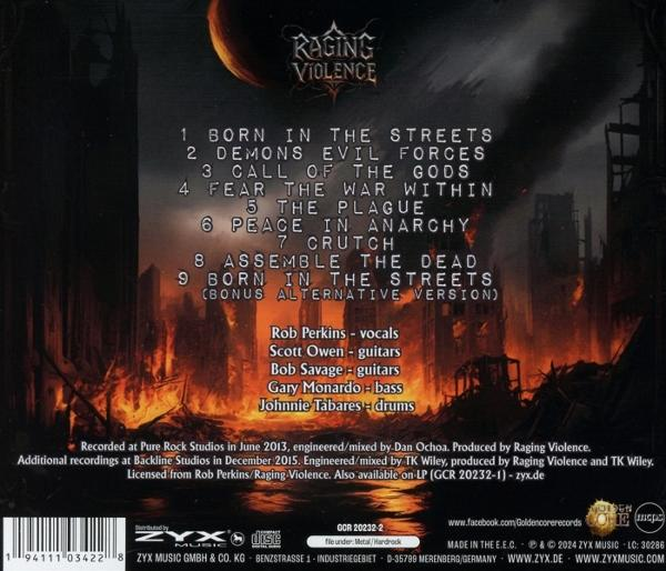 Rückseite einer CD mit Songtiteln und Credits.