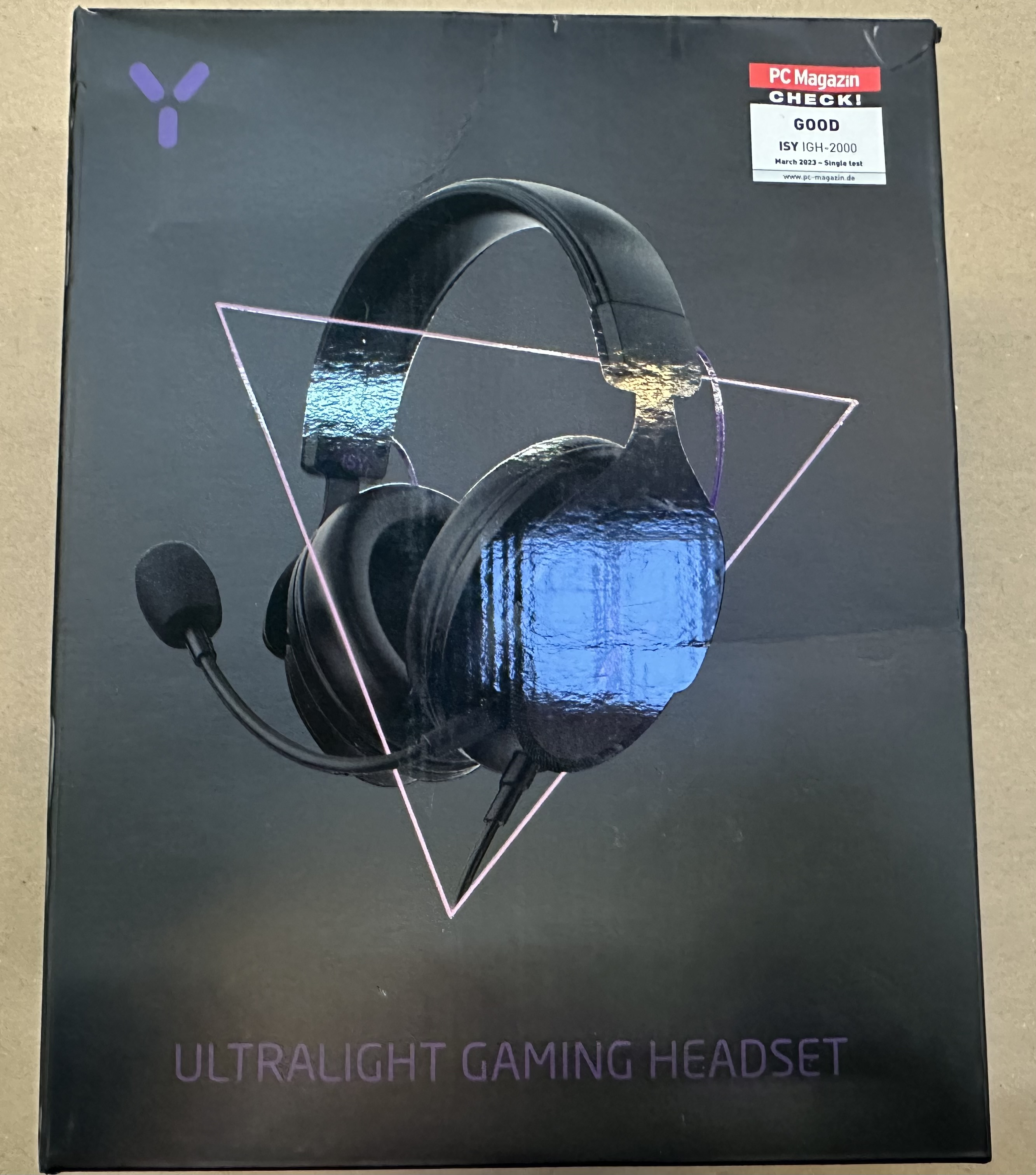 Pudełko ze słuchawkami z grafiką słuchawek, Ultralight Gaming Headset.